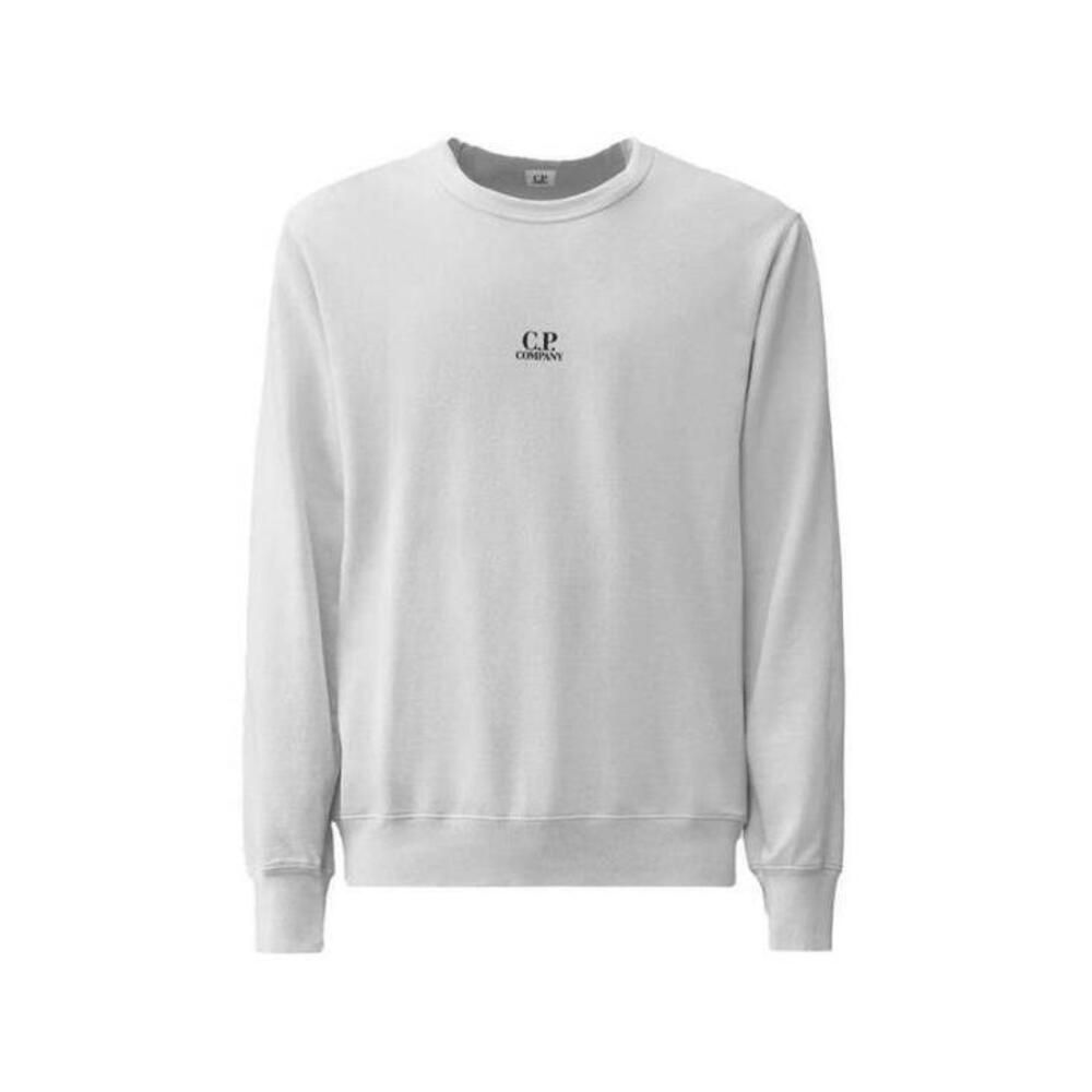 C.P. COMPANY Minimalist White Long-Sleeve Crewneck Sweatshirt